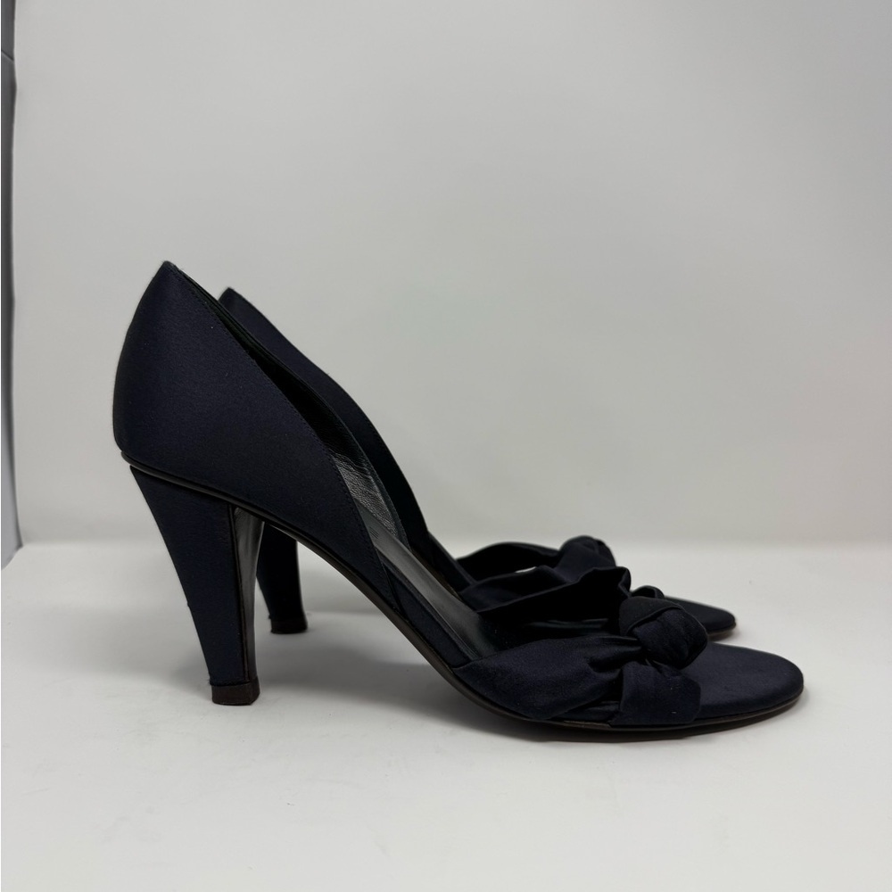 Celine Satin Open Toe Heels Size 10B - Picture 2 of 10